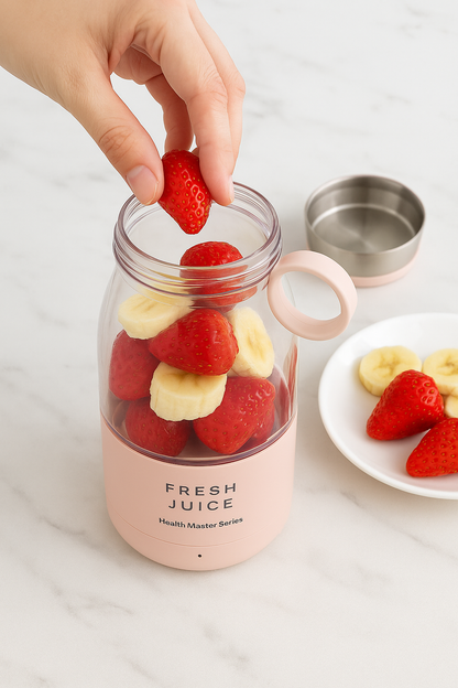Fresh Juice Taşınabilir Şarjlı Blender – Sağlıklı İçeceklerini Her Yerde Hazırla